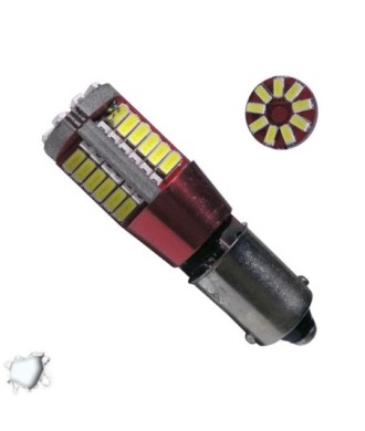 GloboStar® BA9S - T4W 55784  Λάμπα Αυτοκινήτου Can LED 57 SMD 3014 Can Bus 12 Volt 4.5W 460 lm 360° Ψυχρό Λευκό  6000K